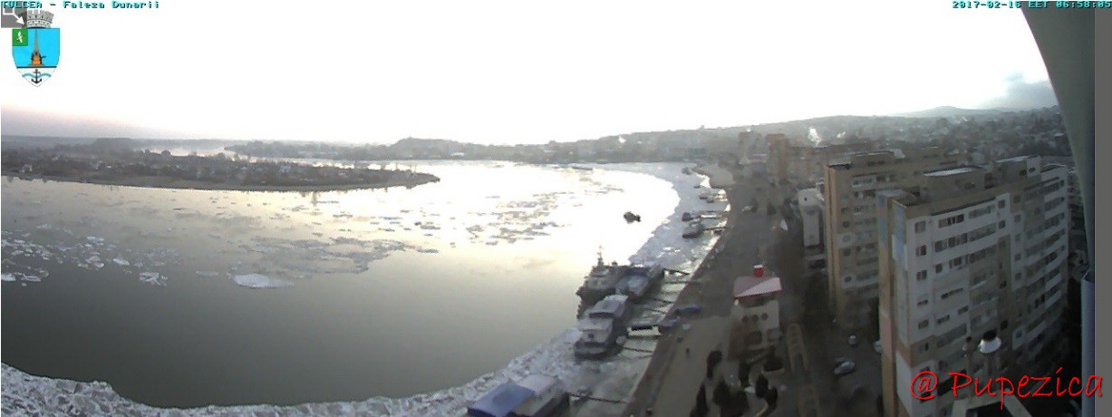 Dunarea la Tulcea pe data de 16.02.2017
