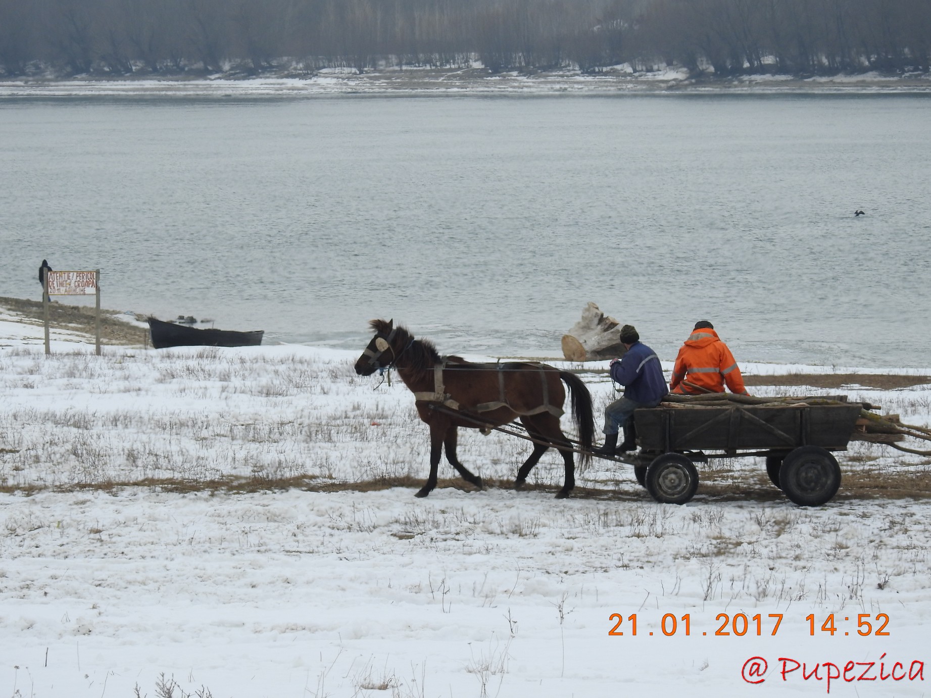 DJ223 - Drumul Frumos catre Delta Dunarii, iarna. Ianuarie 2017. Dunarea la Capidava