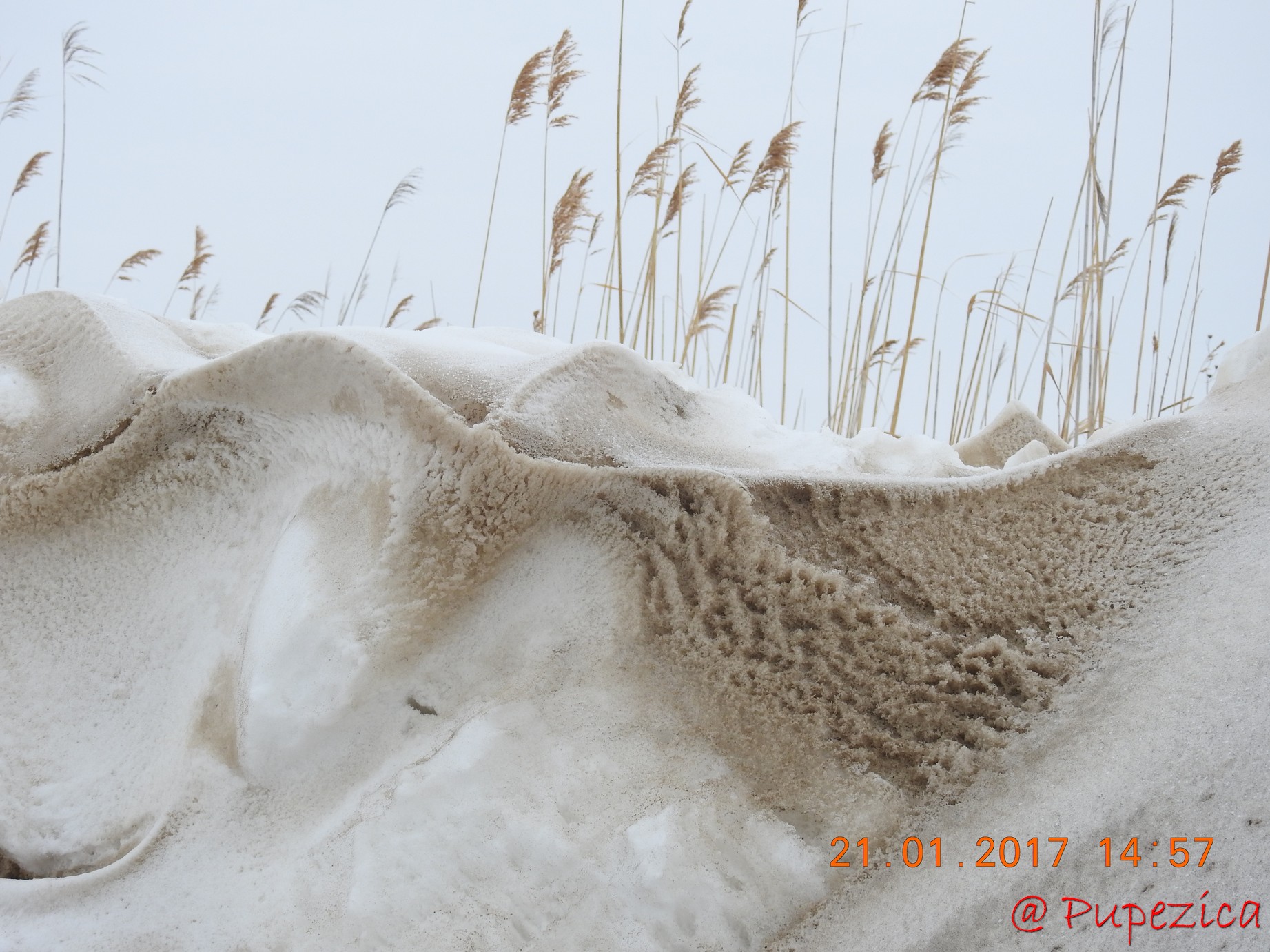 DJ223 - Drumul Frumos catre Delta Dunarii, iarna. Ianuarie 2017. Nameti dantelati