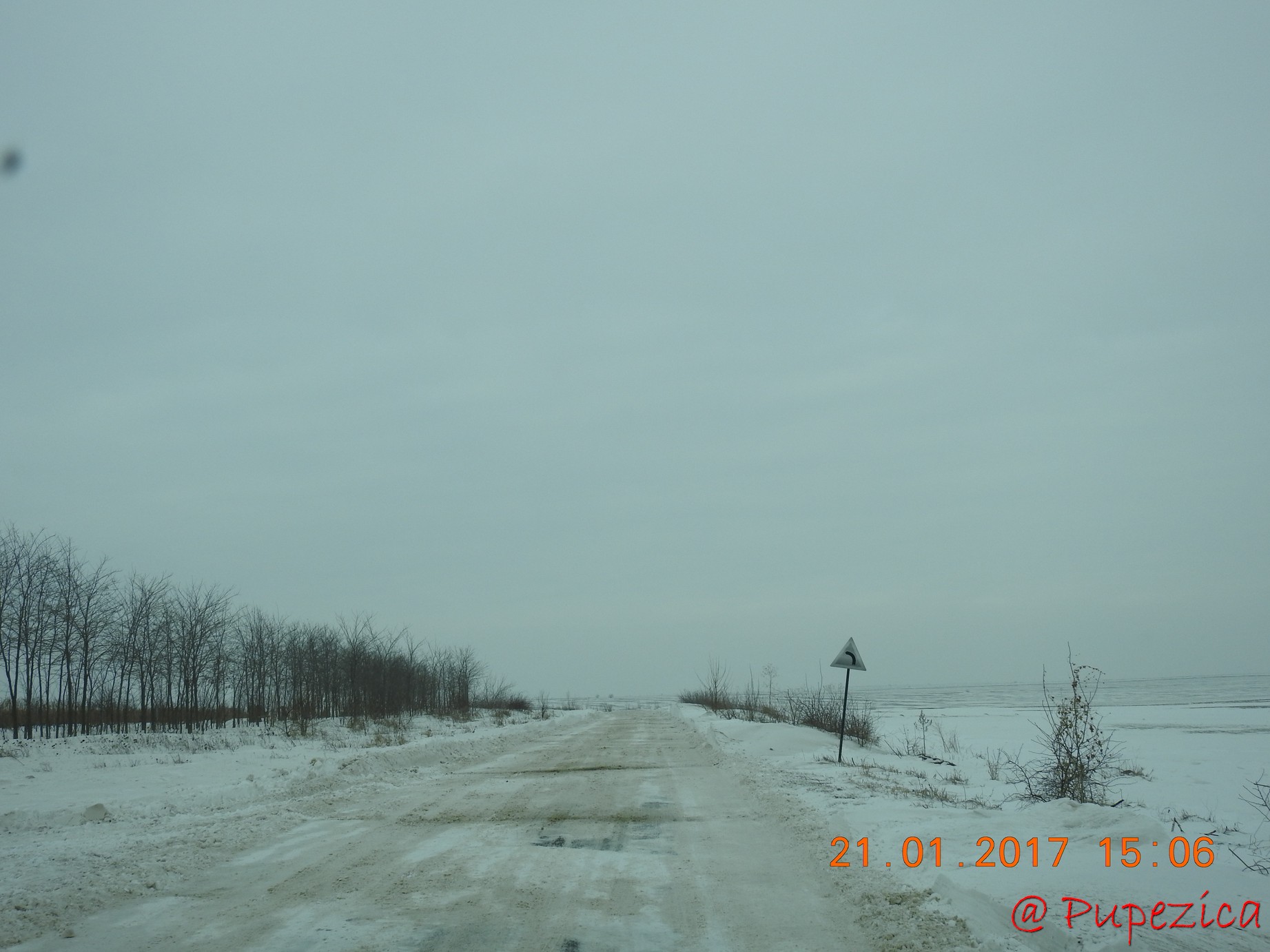DJ223 - Drumul Frumos catre Delta Dunarii, iarna. Ianuarie 2017 