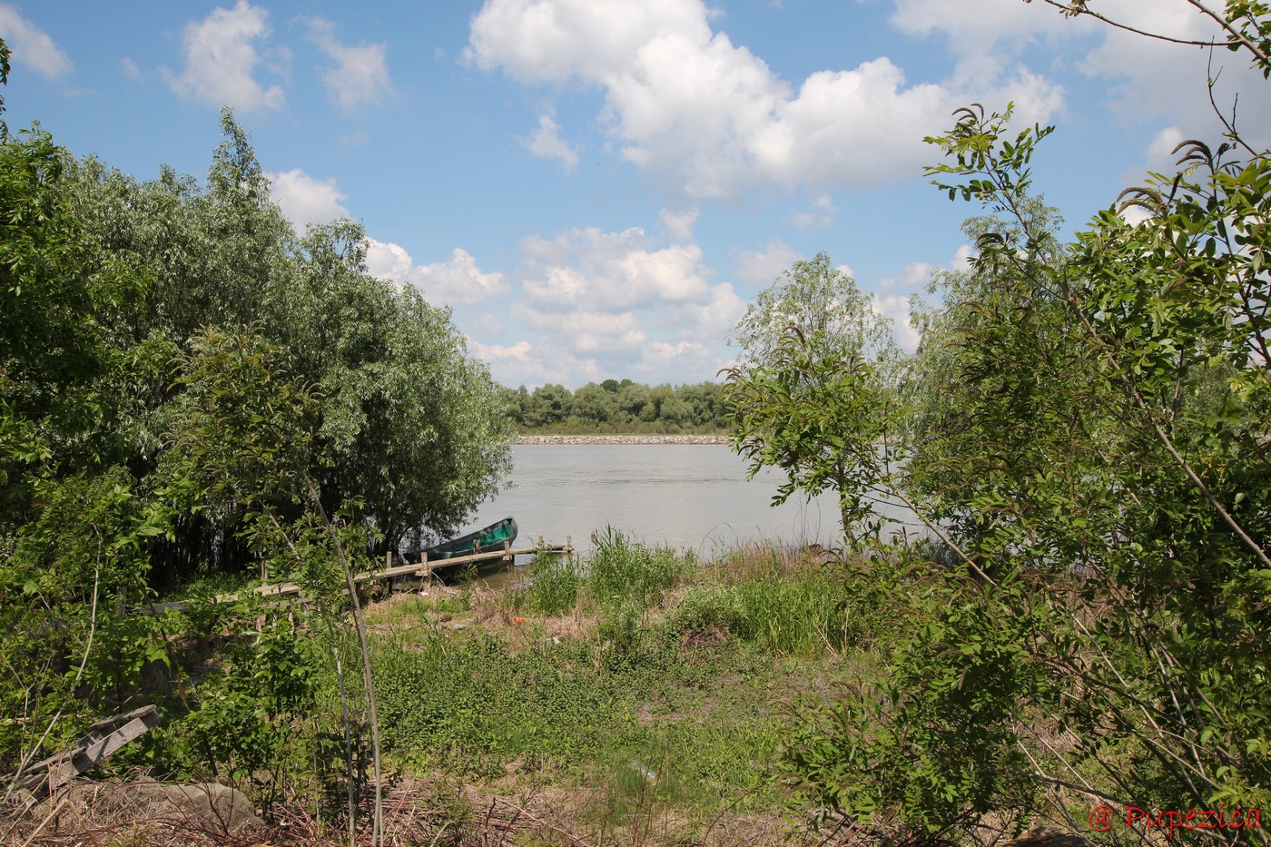 Satul Gorgova din Delta Dunarii. Digul principal de pe malul drept al Bratului Sulina